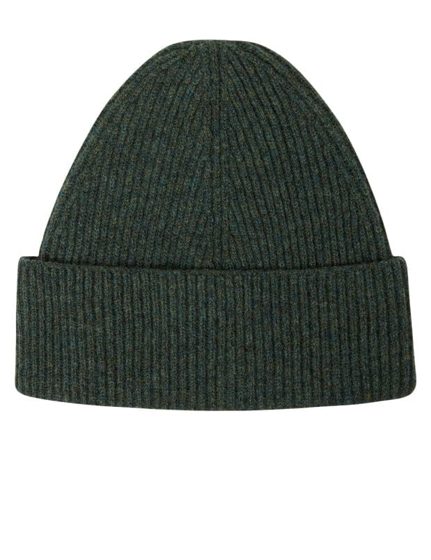 Lambswool Beanie Peacock Green Genevieve Sweeney