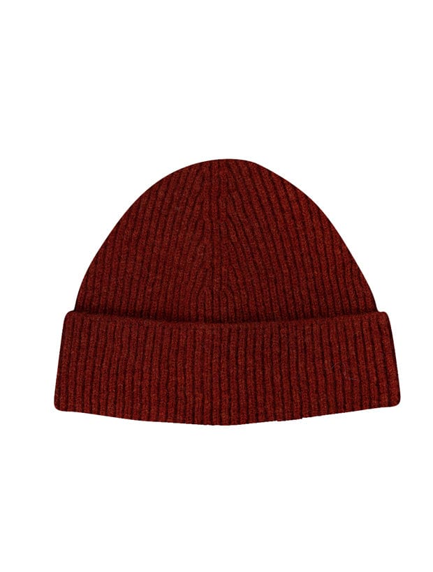 Lambswool Beanie Rusty Red Genevieve Sweeney