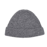 Lambswool Beanie Grey Melange Genevieve Sweeney