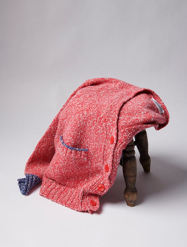 Lea Cardigan Textured Lambswool Pink Genevieve Sweeney