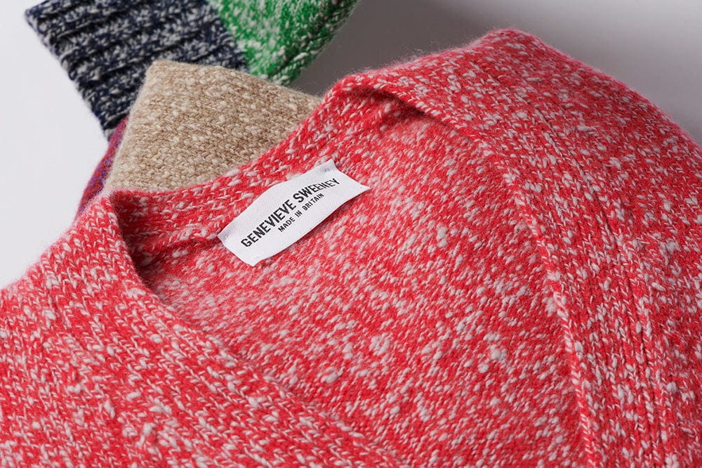 Lea Cardigan Textured Lambswool Pink Genevieve Sweeney