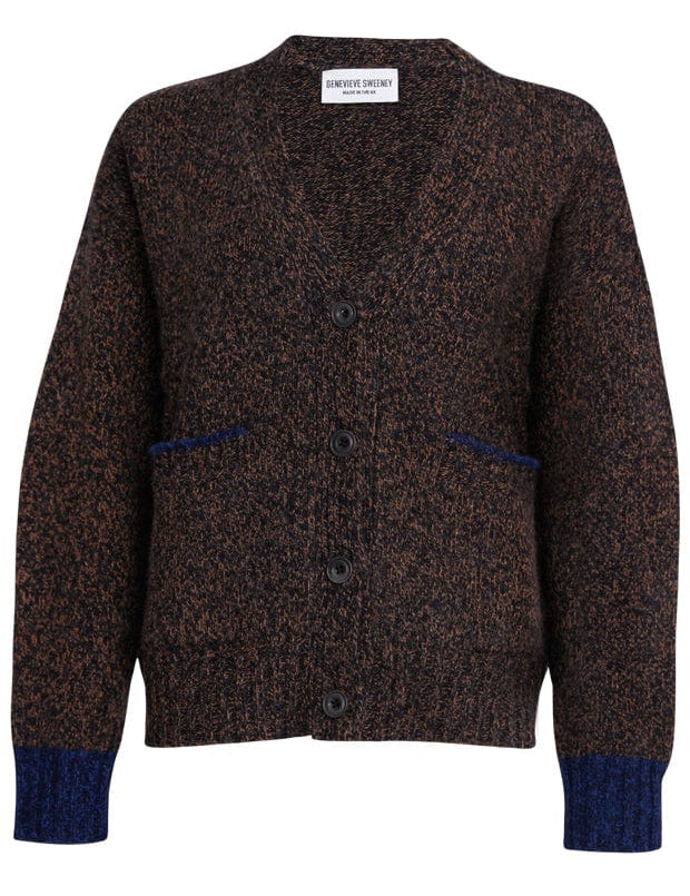 Lea Cardigan Textured Lambswool Hazelnut Genevieve Sweeney