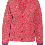 Lea Cardigan Textured Lambswool Pink Genevieve Sweeney