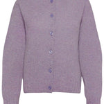 Lenzie Brushed Wool Cardigan Lilac Heather- Preorder Genevieve Sweeney