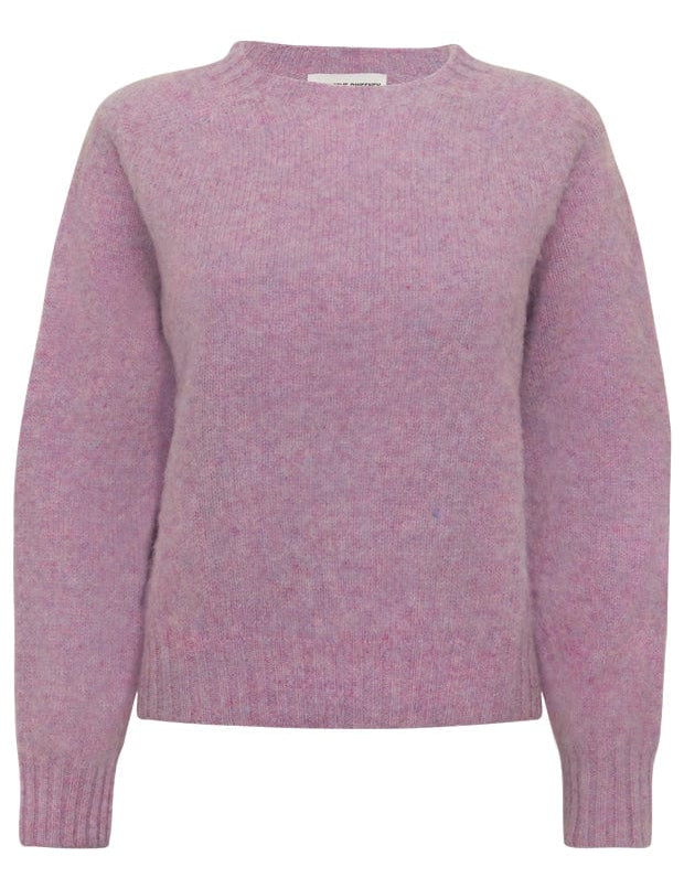 Leslie Brushed Wool Sweater Heather Pink - Preorder Genevieve Sweeney