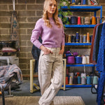 Leslie Brushed Wool Sweater Heather Pink - Preorder Genevieve Sweeney