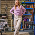 Leslie Brushed Wool Sweater Heather Pink - Preorder Genevieve Sweeney