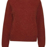 Leslie Brushed Wool Sweater Spiced Red Genevieve Sweeney