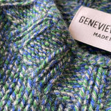 Liddel Chunky Lambswool Sweater Marl Blue Green Genevieve Sweeney