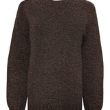 Liddel Chunky Lambswool Sweater Marl Hazelnut Genevieve Sweeney