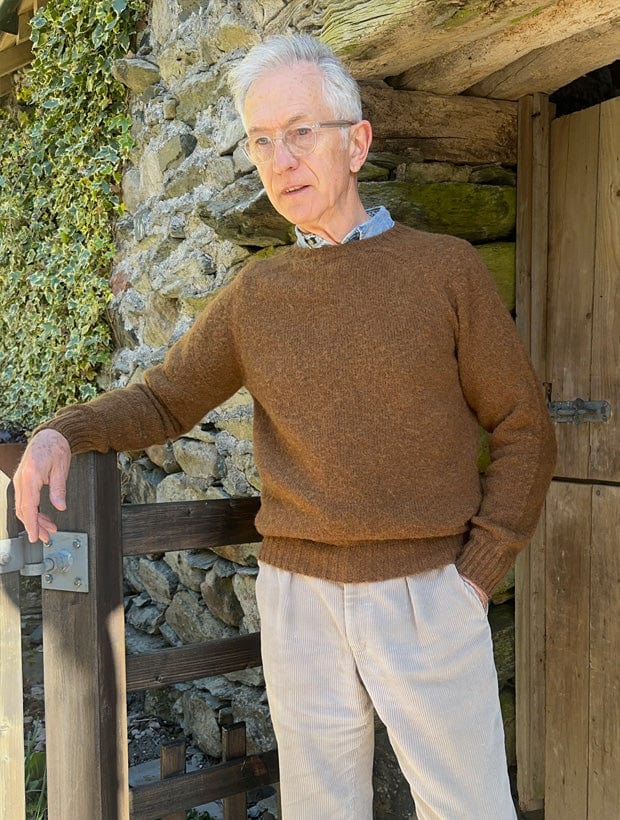 Lunan Brushed Wool Sweater Nutmeg Genevieve Sweeney