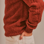 Lunan Brushed Wool Sweater Spiced Red Genevieve Sweeney