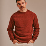 Lunan Brushed Wool Sweater Spiced Red Genevieve Sweeney