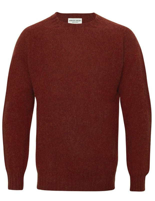 Lunan Brushed Wool Sweater Spiced Red Genevieve Sweeney
