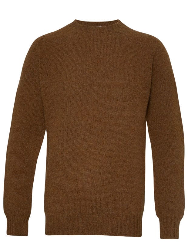 Lunan Brushed Wool Sweater Nutmeg Genevieve Sweeney