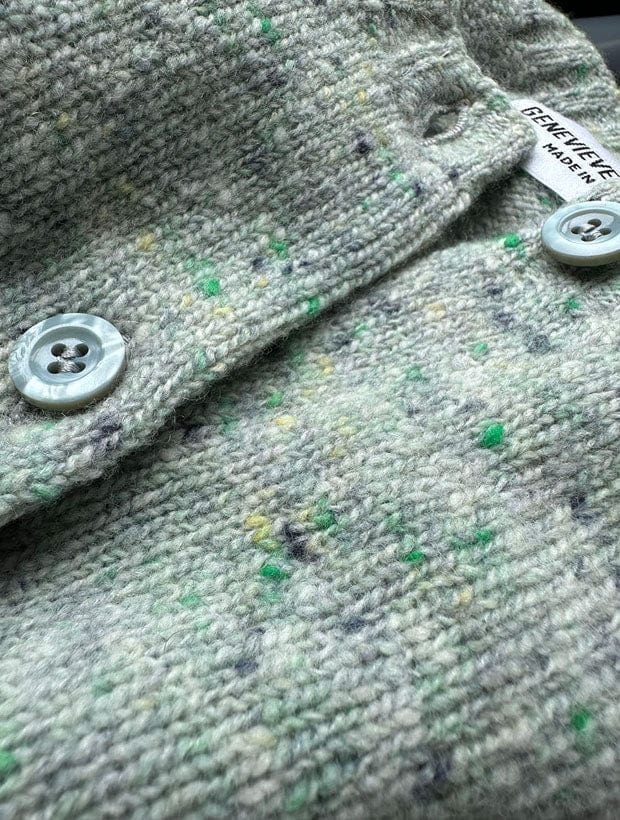 Maddis Lambswool Cashmere Cardigan Mint Genevieve Sweeney