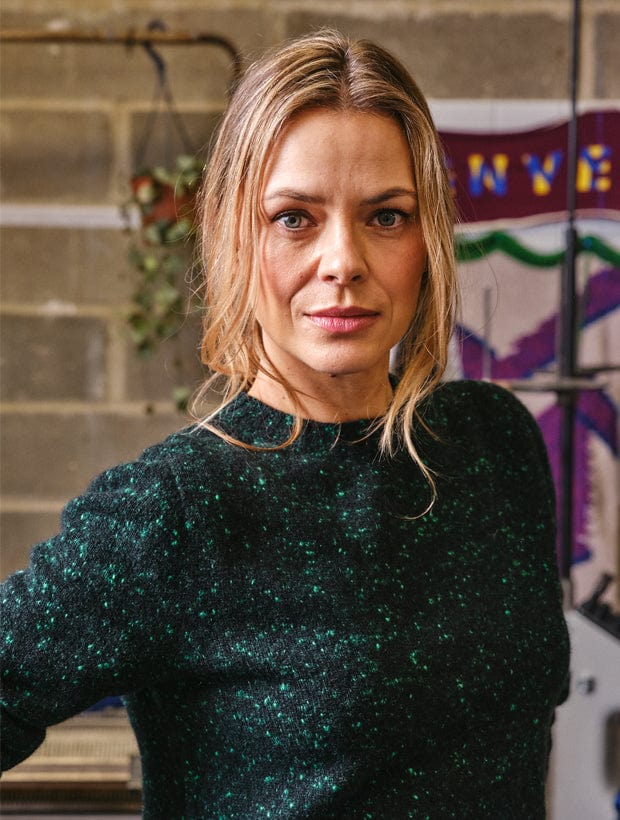 Maud Lambswool Cashmere Sweater Emerald Genevieve Sweeney