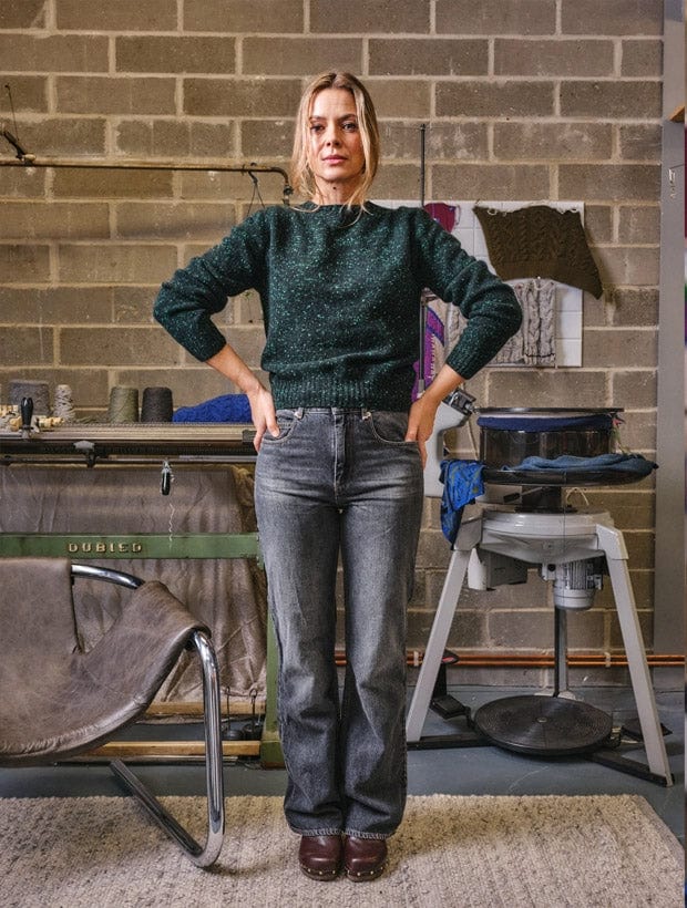 Genevieve-Sweeney-Maud-Lambswool-Cashmere-Tweed-Sweater-Black-Emerald