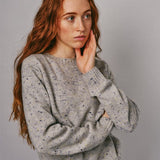 Maud Lambswool Cashmere Sweater Light Grey Genevieve Sweeney
