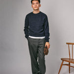 Mauden Lambswool Cashmere Sweater Navy Genevieve Sweeney