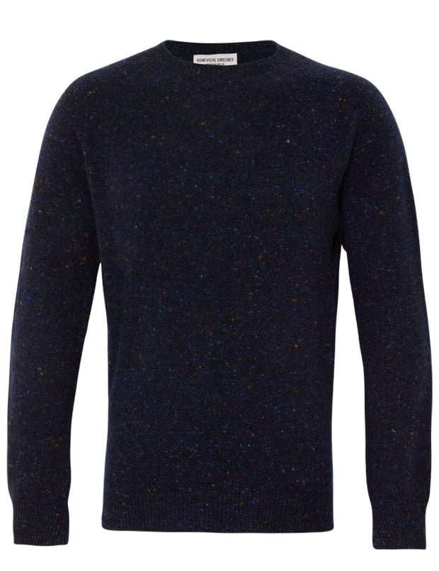 Mauden Lambswool Cashmere Sweater Navy Genevieve Sweeney