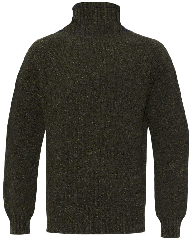 Nethan Wool Nep Roll-neck Sweater Khaki Genevieve Sweeney