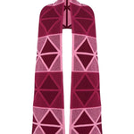Geometric Lambswool Blanket Scarf Raspberry Pink Genevieve Sweeney