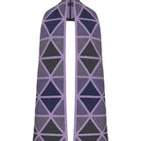 Geometric Lambswool Blanket Scarf Lilac Genevieve Sweeney