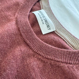 Quin Merino Wool Knitted T-shirt Pink Genevieve Sweeney