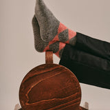Salpaka Merino Wool Alpaca Argyle Socks Charcoal Genevieve Sweeney