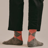 Salpaka Merino Wool Alpaca Argyle Socks Charcoal Genevieve Sweeney