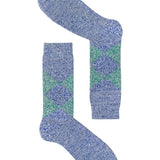 Salpaka Merino Wool Alpaca Argyle Socks Blue Marl Genevieve Sweeney