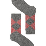 Salpaka Merino Wool Alpaca Argyle Socks Charcoal Genevieve Sweeney