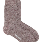 Salpaka Merino Wool Alpaca Marl Socks Burgundy Tipping Genevieve Sweeney