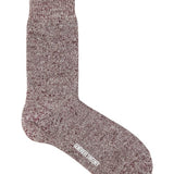 Salpaka Merino Wool Alpaca Marl Socks Burgundy Tipping Genevieve Sweeney