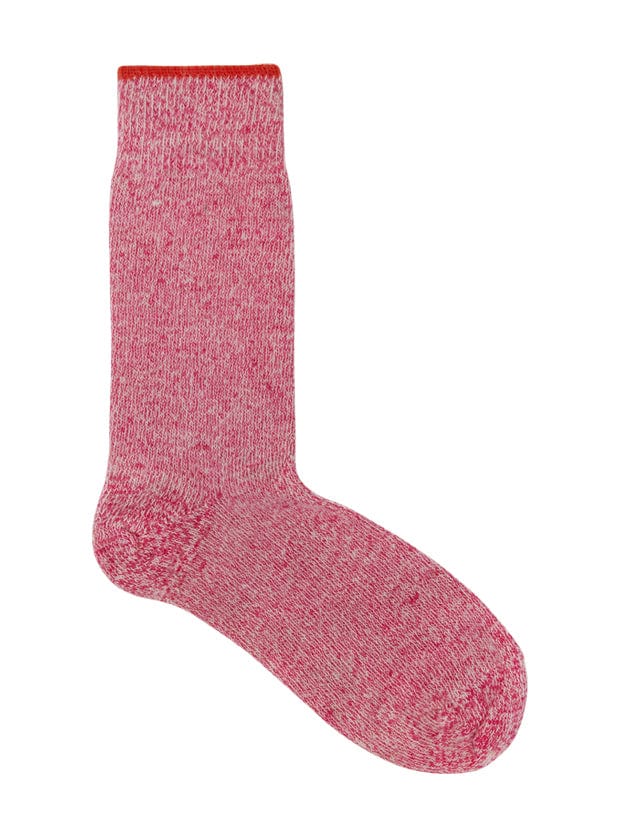 Salpaka Merino Wool Alpaca Marl Socks Pink Tipping Genevieve Sweeney