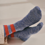 Salpaka Merino Wool Alpaca Marl Socks Royal Blue Genevieve Sweeney
