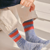 Salpaka Merino Wool Alpaca Marl Socks Royal Blue Genevieve Sweeney