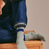 Salpaka Merino Wool Alpaca Marl Socks Jade Green Genevieve Sweeney