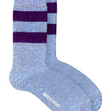 Salpaka Merino Wool Alpaca Marl Socks Blue Genevieve Sweeney