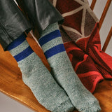 Salpaka Merino Wool Alpaca Marl Socks Jade Green Genevieve Sweeney