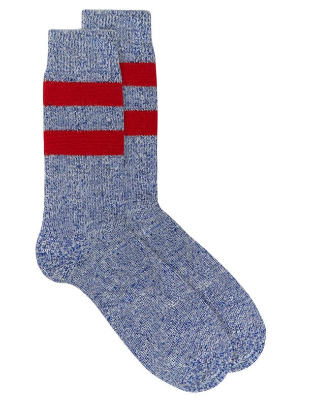 Salpaka Merino Wool Alpaca Marl Socks Royal Blue Genevieve Sweeney