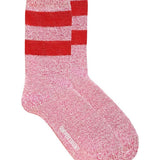 Salpaka Merino Wool Alpaca Marl Socks Pink Genevieve Sweeney