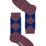 Samar Merino Argyle Sock Blue Genevieve Sweeney