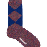 Samar Merino Argyle Sock Blue Genevieve Sweeney