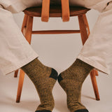 Samar Merino Wool Marl Sock Mustard Genevieve Sweeney