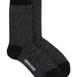 Samar Merino Wool Marl Sock Black Genevieve Sweeney
