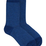 Samar Merino Wool Marl Sock Blue Genevieve Sweeney