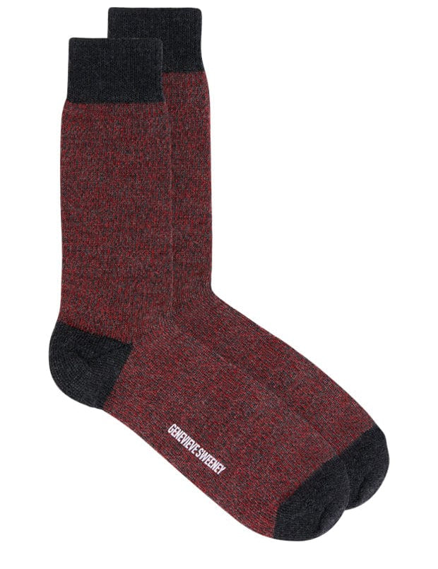 Samar Merino Wool Marl Sock Charcoal Marl Genevieve Sweeney