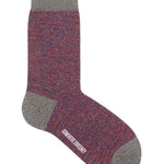 Samar Merino Wool Marl Sock Grey Orange Genevieve Sweeney